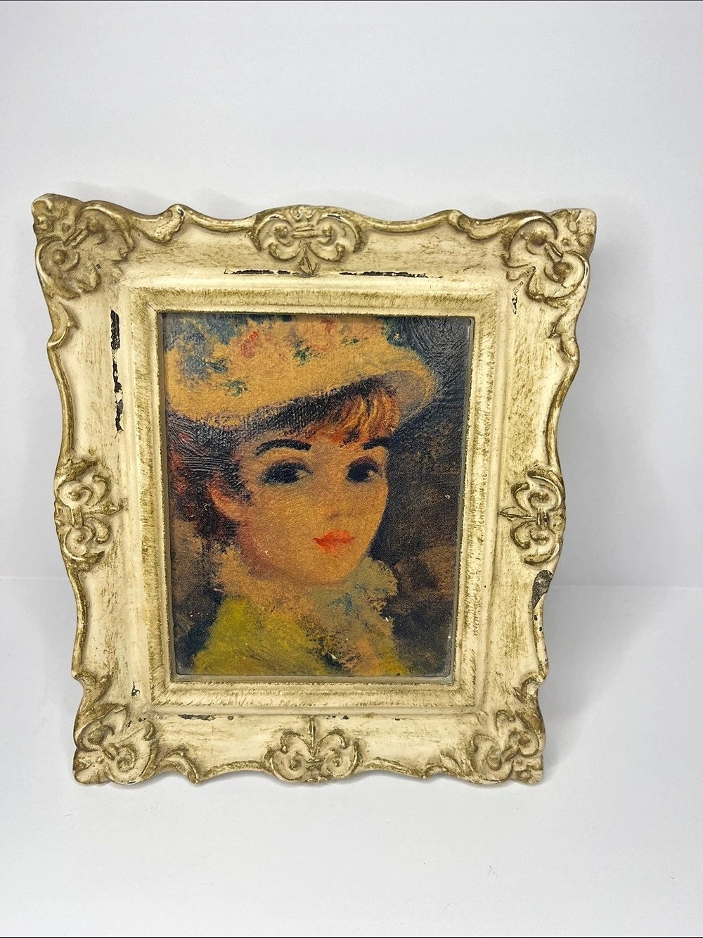 Vintage Framed Portrait Painting Suzanne